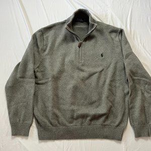 Polo Ralph Lauren Gray Men's 1/4-Zip Sweater Size XL